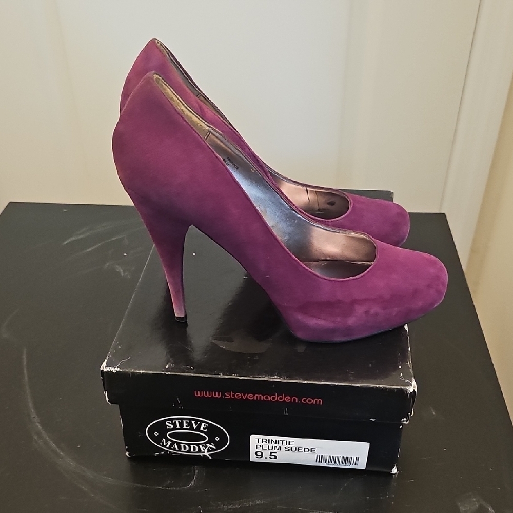 Steve Madden Purple Suede Heels